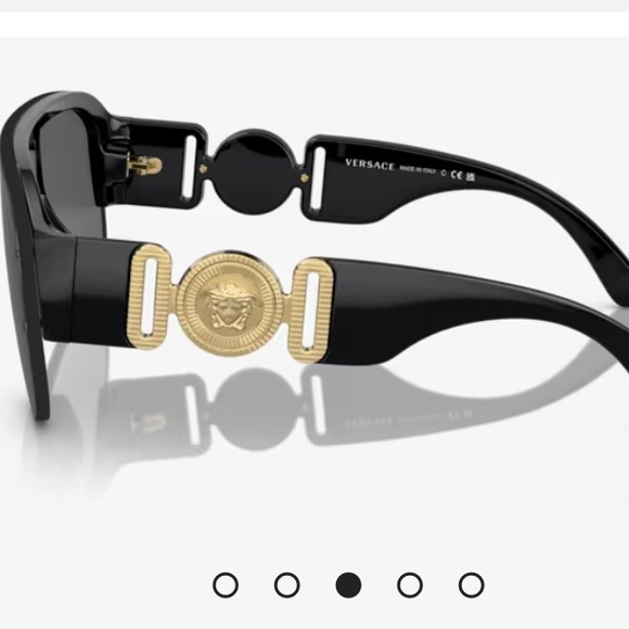Versace Black Men’s Designer Aviator VE 4391 Medusa Sunglasses - Picture 3 of 10